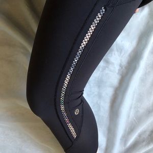 Lululemon Capri leggings with side slit detailing